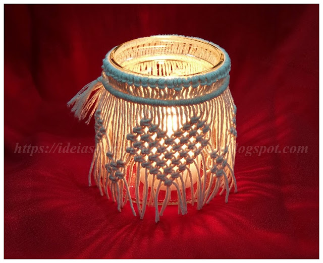 Macrame Candle Holder