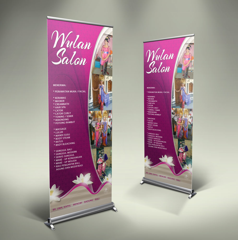 Roll Up Banner Salon Kecantikan - Tutorial Desain Grafis