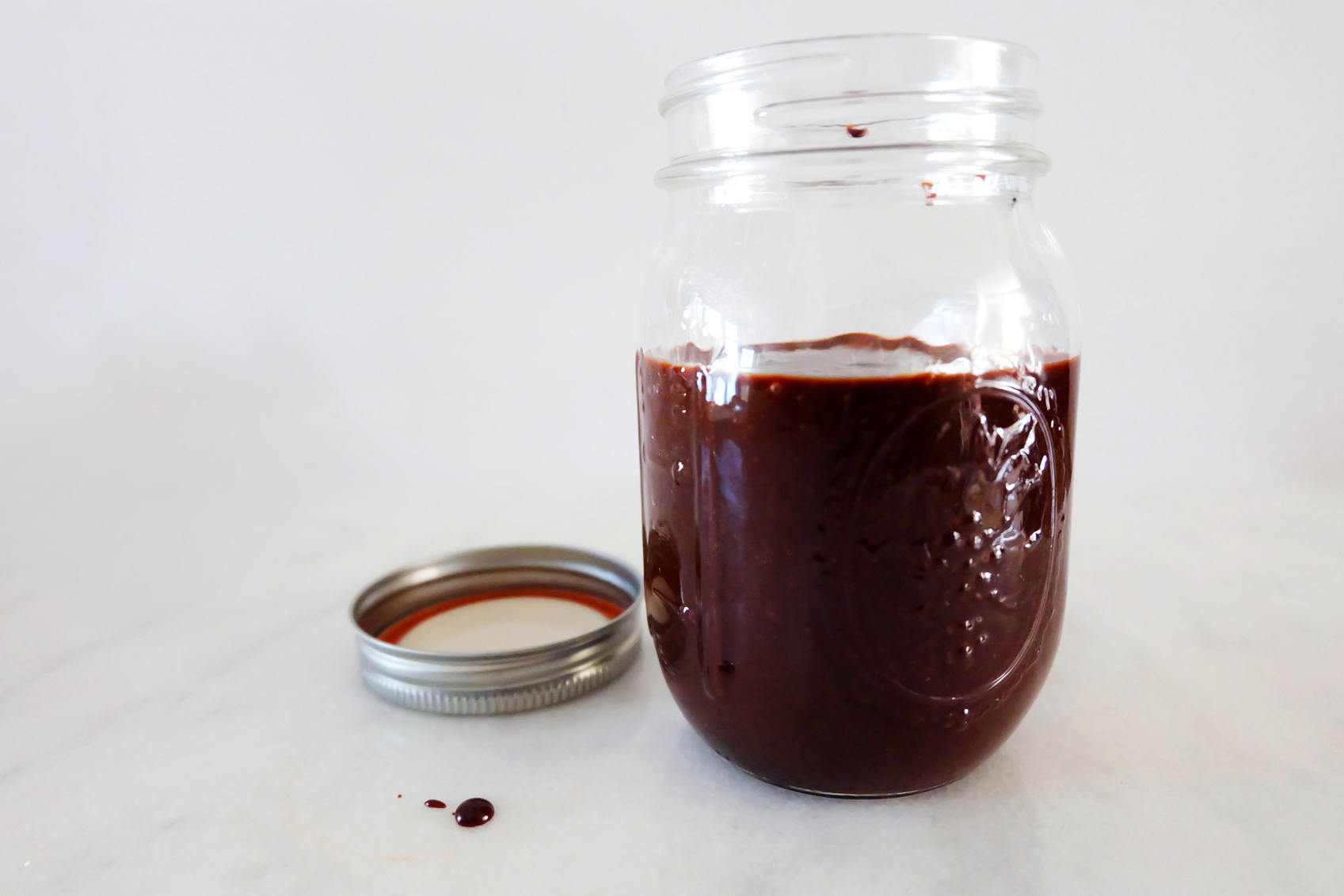 cocoa hot fudge in a jar