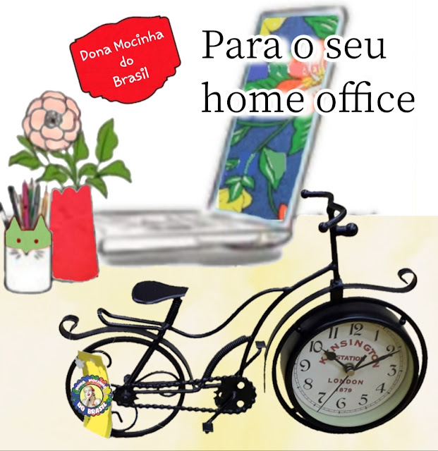 PARA O SEU HOME OFFICE UMA BICICLETA VINTAGE COM RELÓGIO