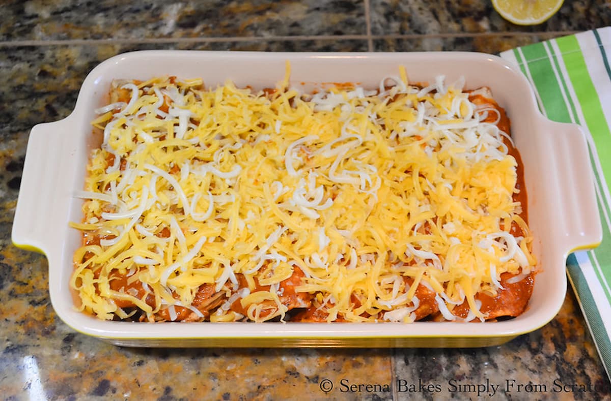 Chicken Enchiladas with Red Sauce Serena Bakes Simply From Scratch