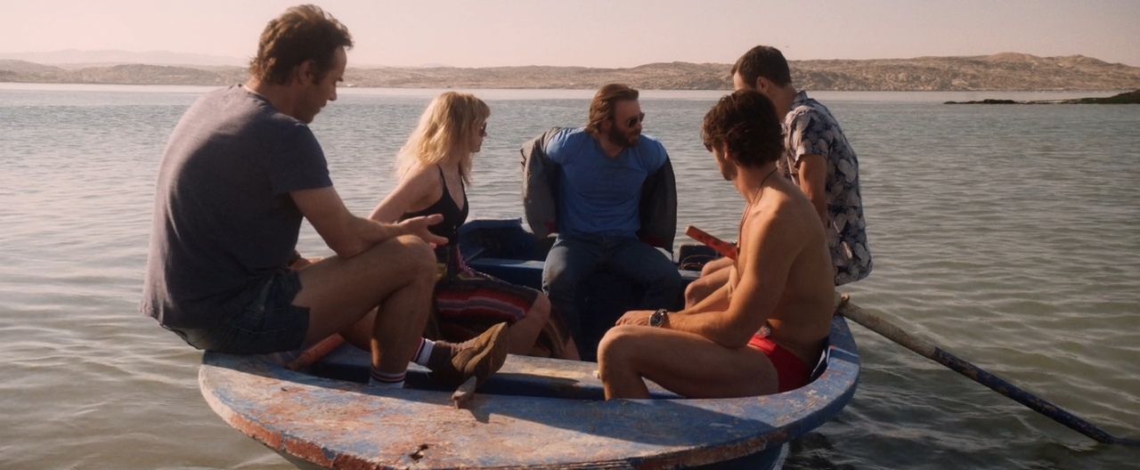 Michiel Huisman, Chris Evans & Alex Hassell in The Red Sea Diving Resor...