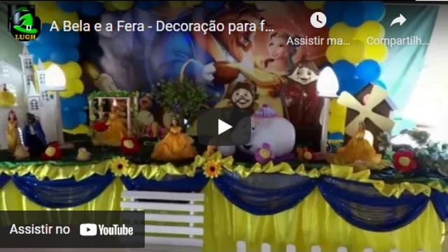 Decoração mesa de tecido luxo A Bela e a Fera