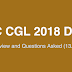 SSC CGL 2018 Exam Review and Questions Asked (13.06.2019 D7S3)