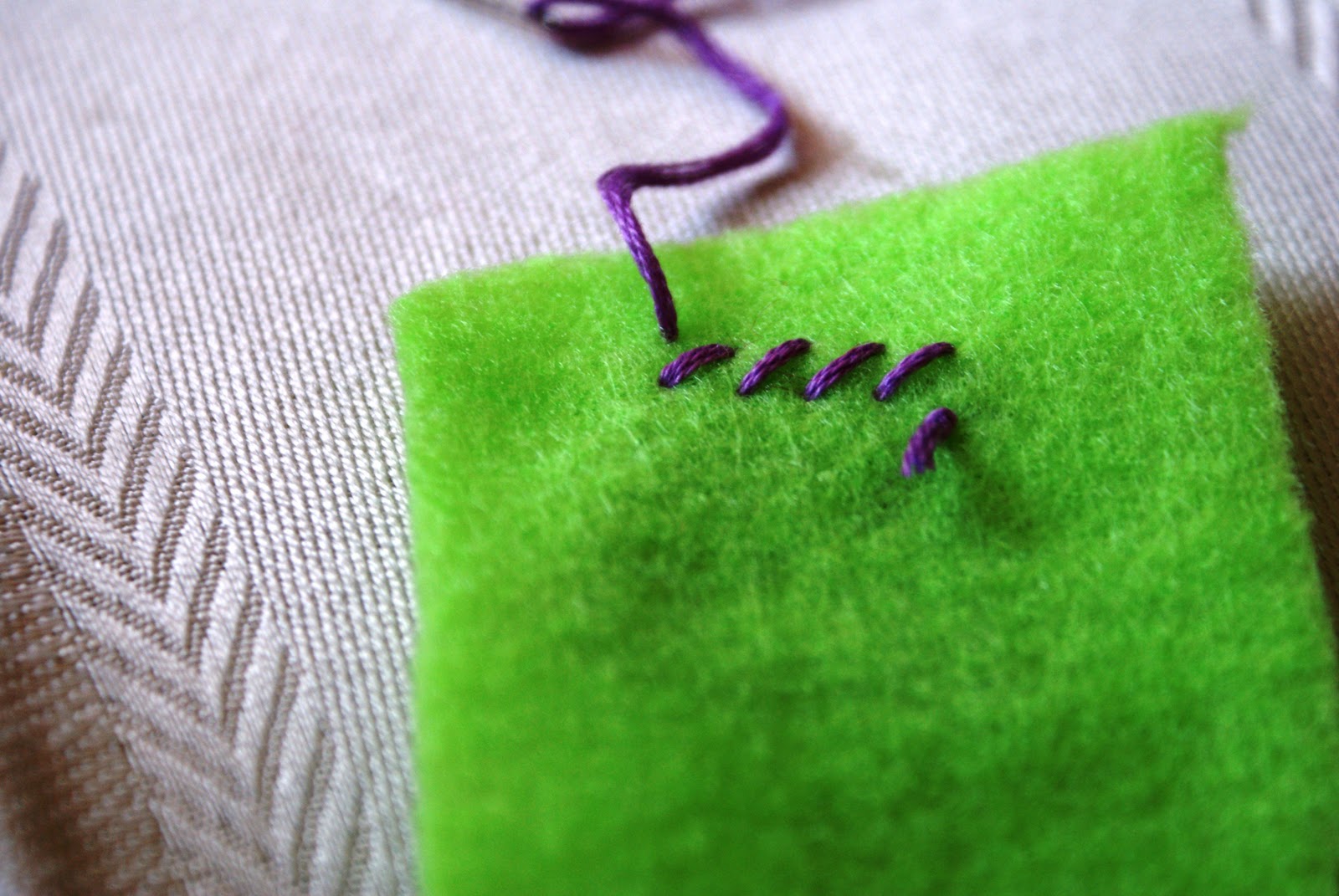 The Better Nester How to Hand Sew Applique Stitch/Fell Stitch