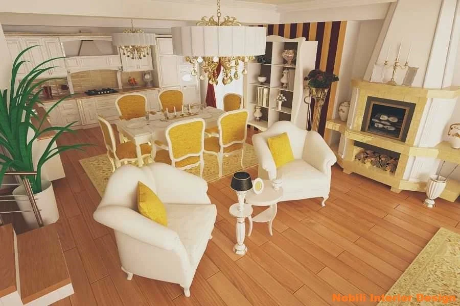 Design interior - living - cu bucatarie - casa - bucuresti