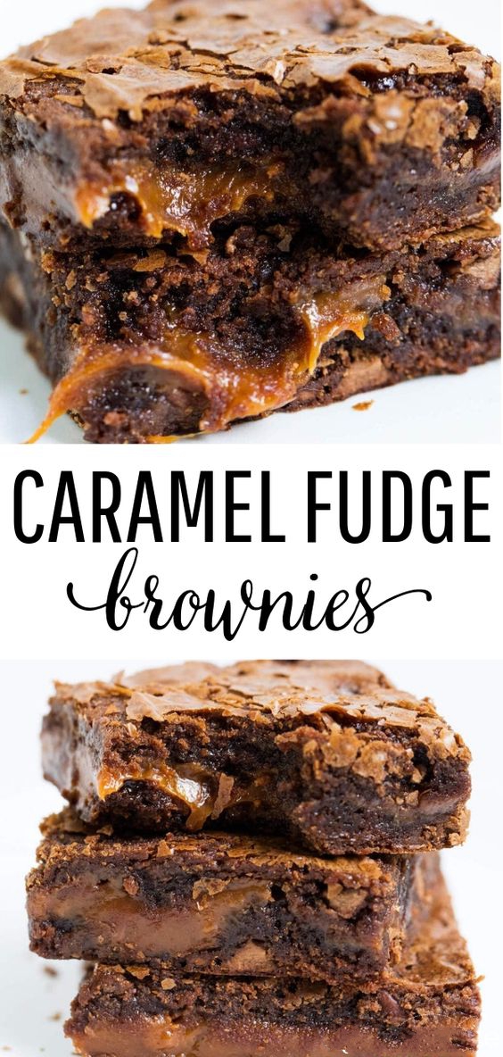 Chocolate Fudge Caramel Brownies Easy Recipe