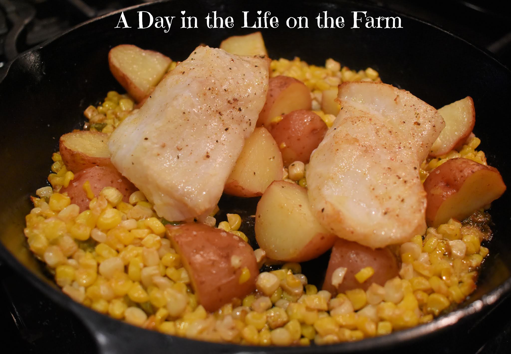 A Day in the Life on the Farm Roasted Chilean Sea Bass One Skillet