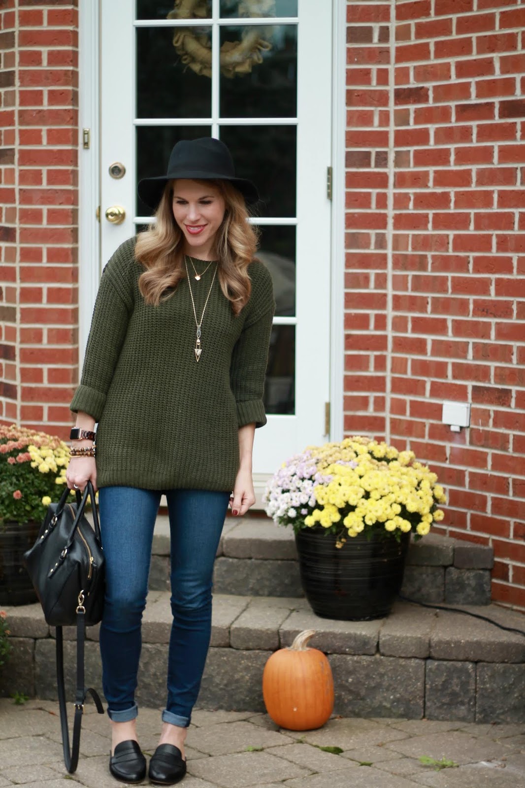 Olive Sweater & Mules & Confident Twosday Linkup