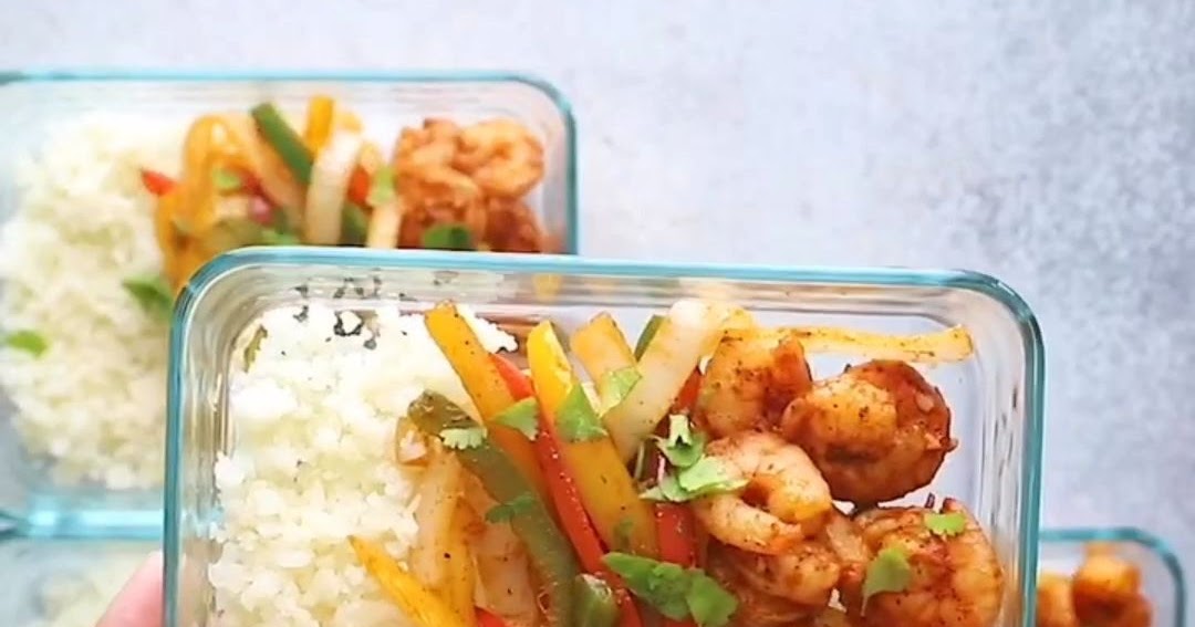 Lowcarb Shrimp Fajita MealPrep Bowls Eat Everytime
