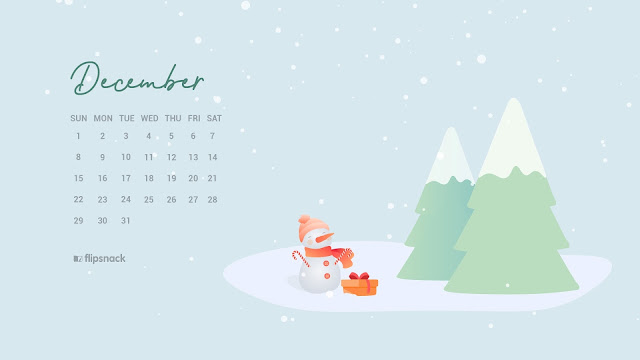 december 2020 calendar wallpaper