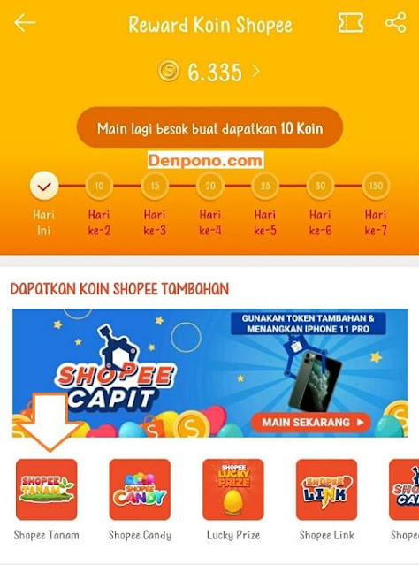 Voucher dari Shopee Tanam