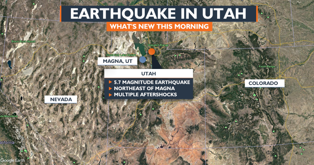 5.7 magnitude earthquake hits Utah; power outages reported in Salt Lake