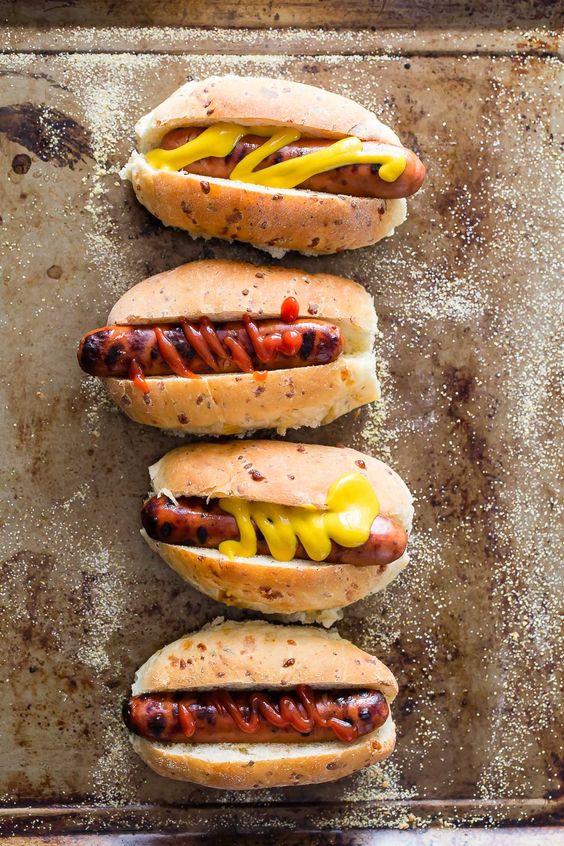 Cheddar Sage and Rosemary Hot Dog Buns Homemade Healthy Recipe