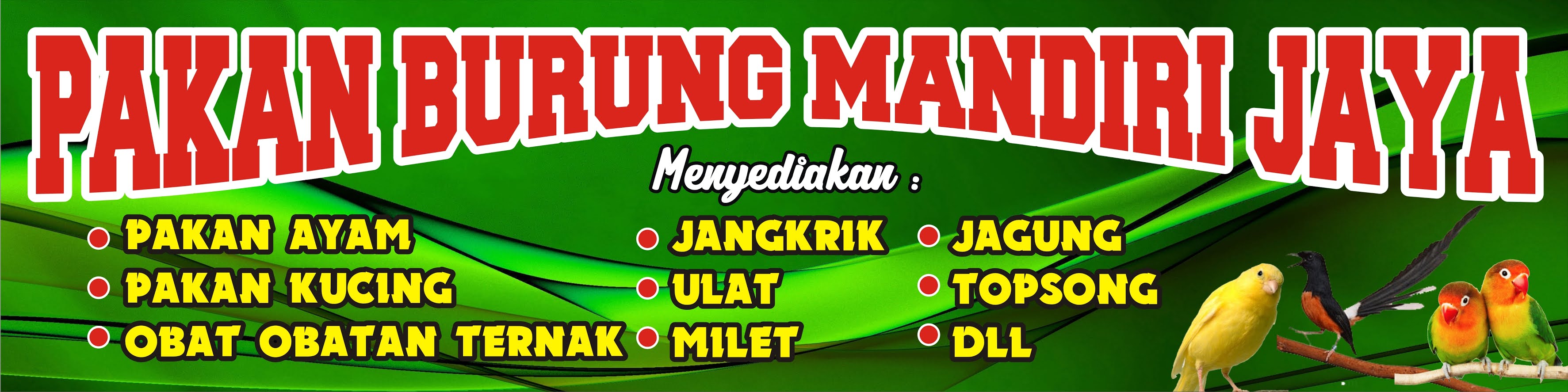 Download Spanduk Pakan Burung Cdr Karyaku