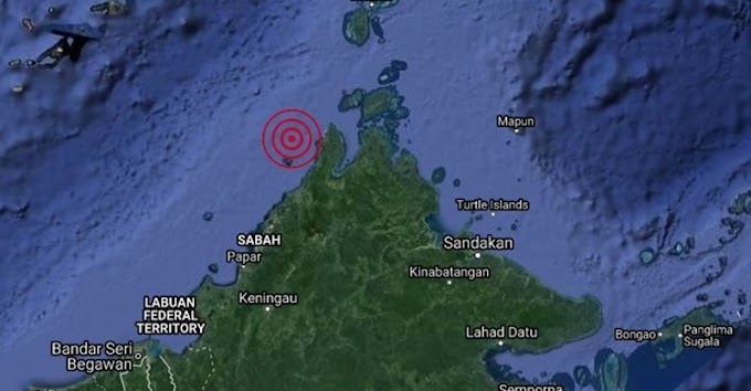 Gempa Bumi 4.7 skala Richter Gegar Kawasan Kudat , Tiada Ancaman Tsunami Dikeluarkan