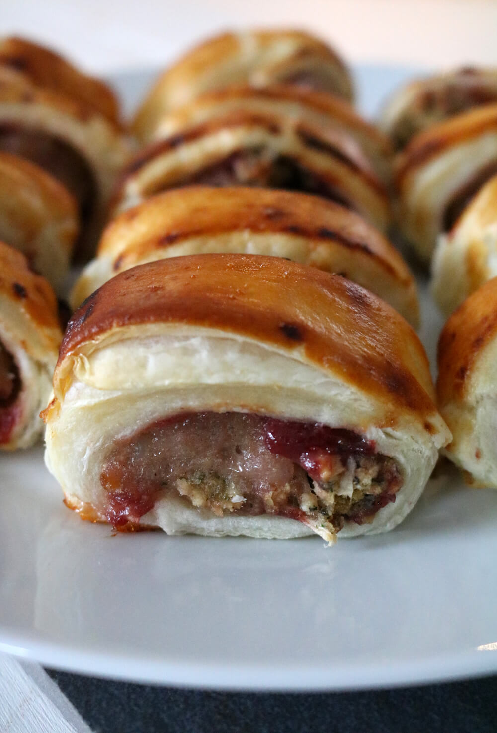 Cranberry and Stuffing Sausage Rolls Take Some Whisks
