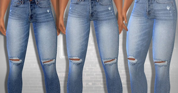 The Sims 4 mody do gry: Męskie jeansy Hm Ripped Skinny Fit od Saliwa