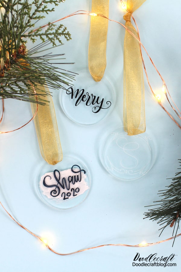 DIY acrylic ornament blanks! #diyornaments #acrylicornaments #cricutho