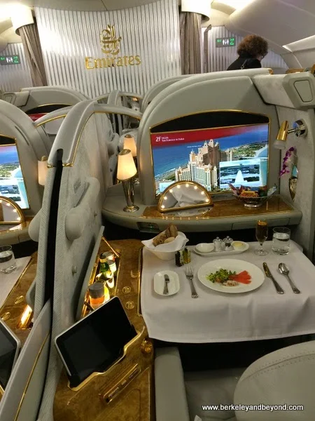 irst class seat on Emirates A380