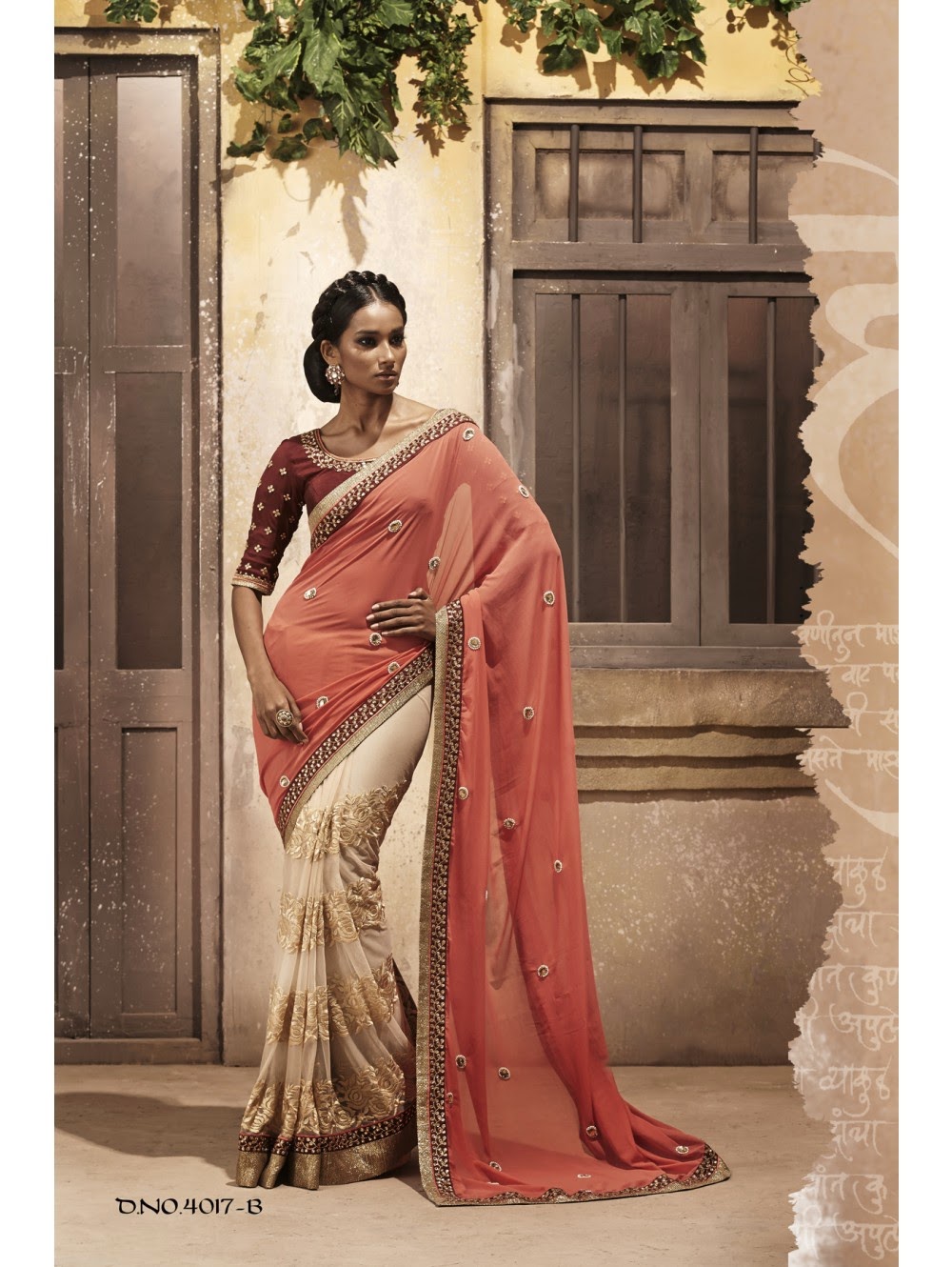 Designer Dress Designs India: BRONZE COUTURE 4017B NAKKASHI GEORGETTE ...