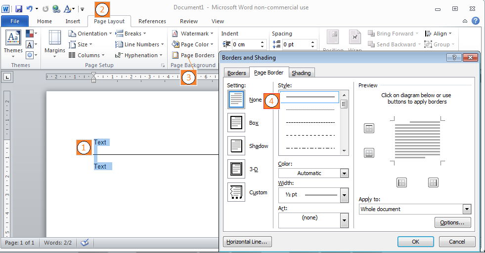 how to border text box in word for mac 2011