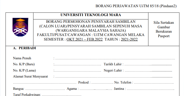 Surat tawaran uitm