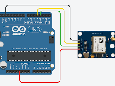 schematics NEO-6M gps module Arduino