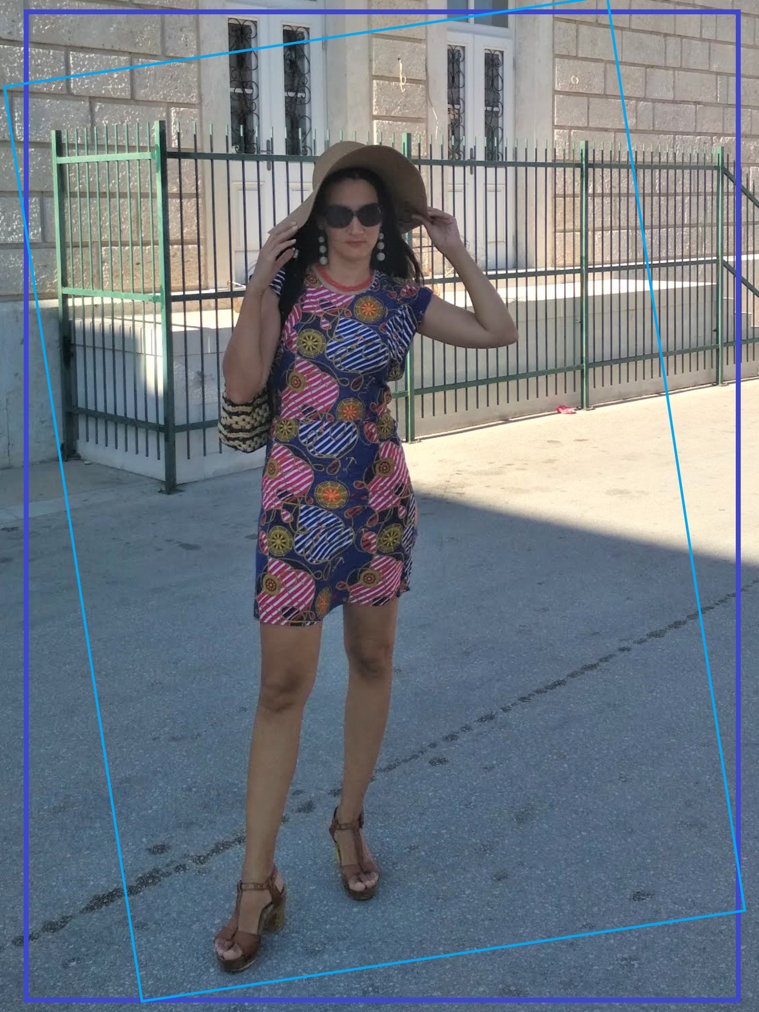 #MODAODARADOSTI 10 WAYS TO WEAR A BLUE AND RED NAUTICAL PATTERN DRESS