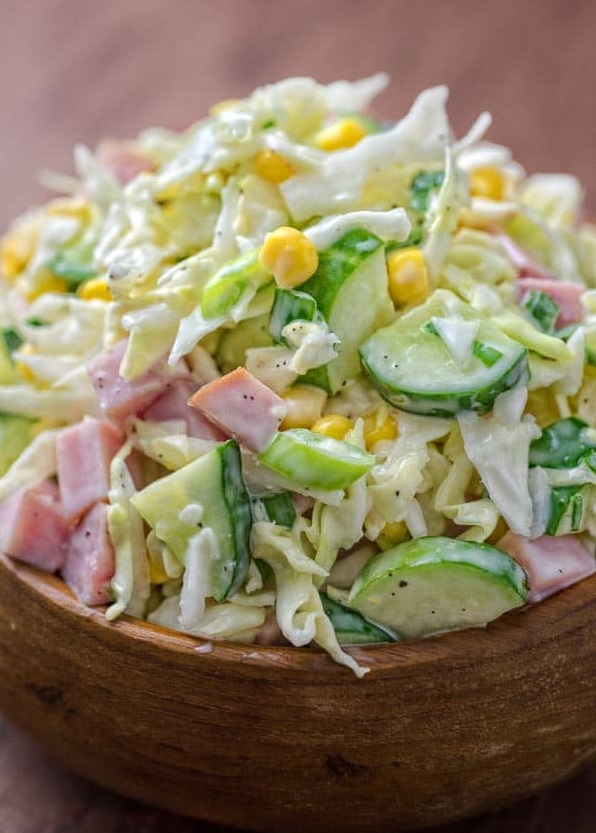 CABBAGE AND HAM SALAD HEALTHYVEGAN SALAD Media Food and Nutrition