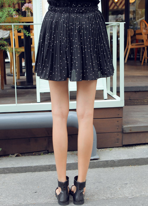 [Stylenanda] Mini Polka Dots Shirred Banded Skirt | KSTYLICK - Latest ...