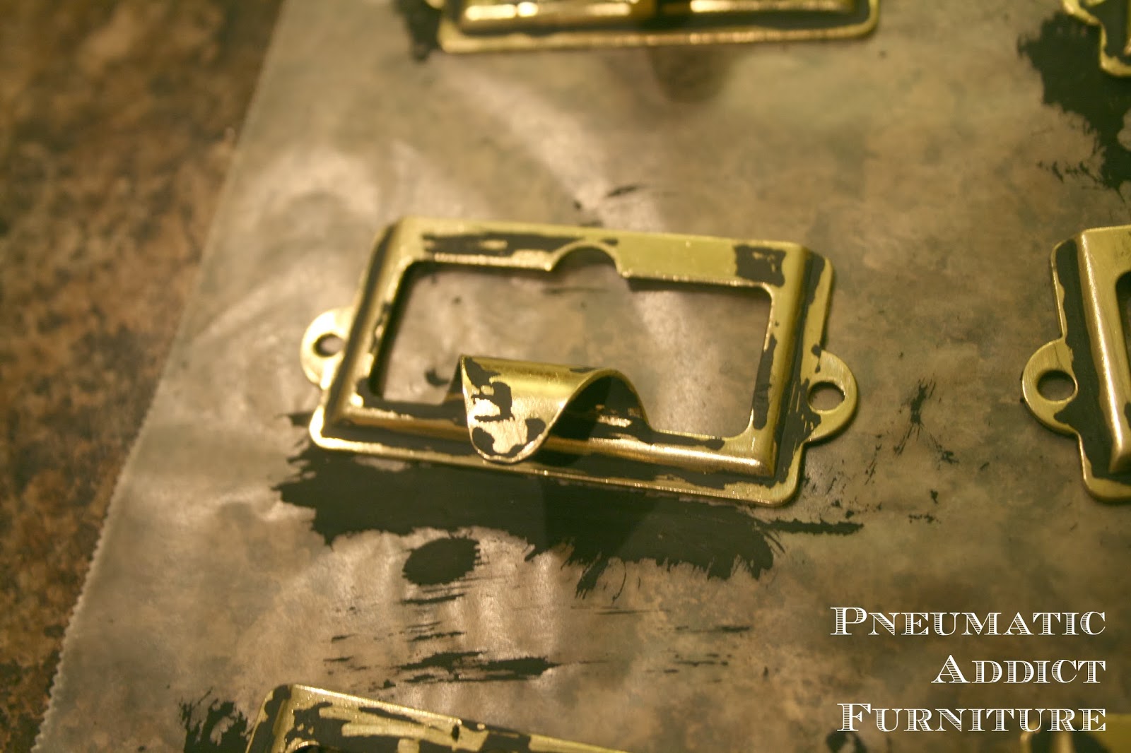 Faux Tarnished Brass Finish Pneumatic Addict