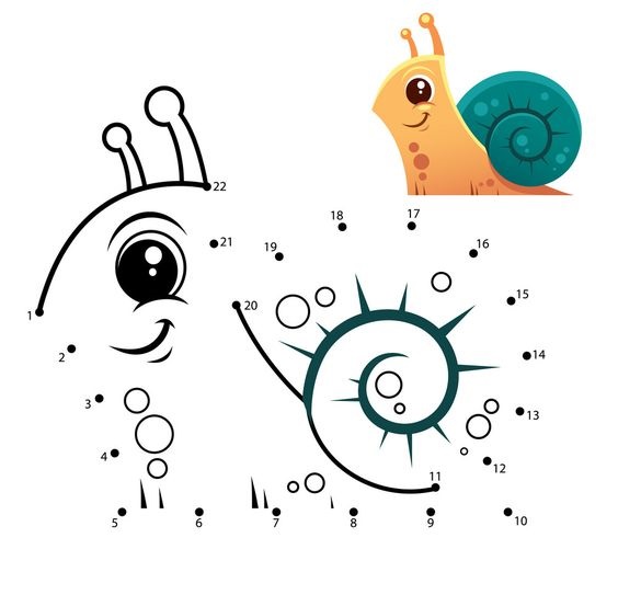 Tranh noi diem theo so thu tu hinh con oc sen