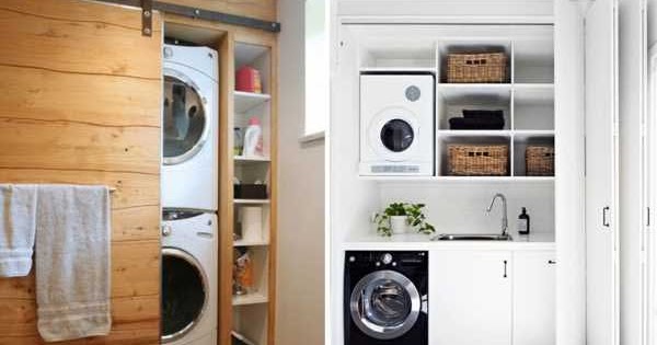 Folding Doors to Hide Washer and Dryer - How to Hide Idea - My Lovely Home