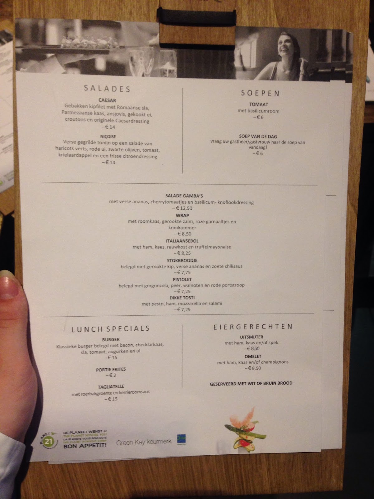 Emma Wijnen HCEM De verschillende menukaarten Mercure Hotel Zwolle