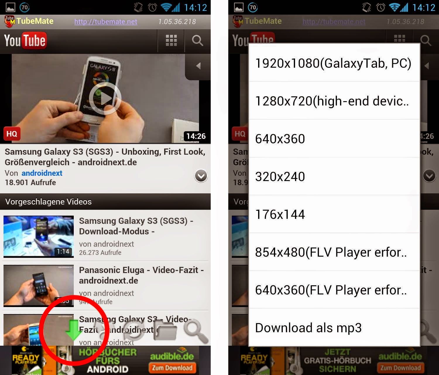 download youtube video to android