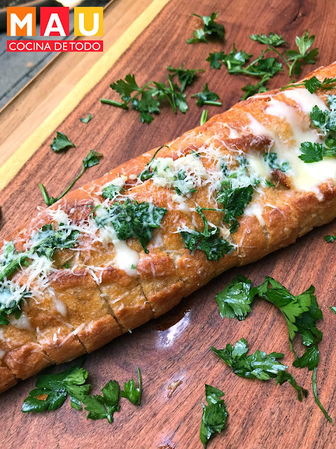 mau cocina de todo pan con ajo y queso receta facil 