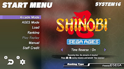 Shinobi arcade para Switch