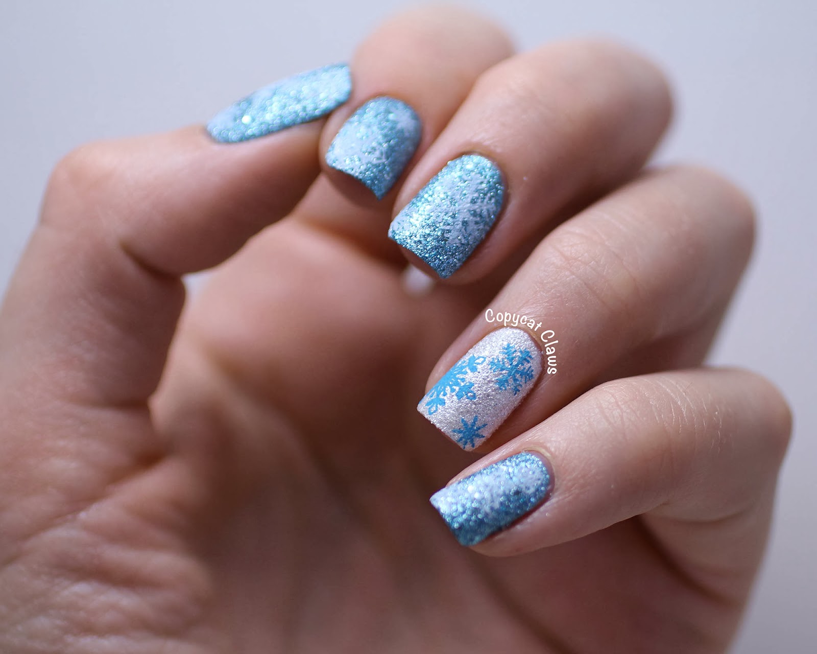 snowflake nail art pattern