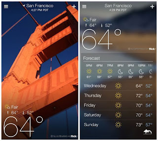 Aplikasi Cuaca Android Yahoo Weather