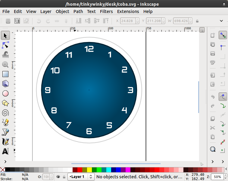 Tutorial Desain Jam Dinding (Inkscape) ~ Damaru Studio