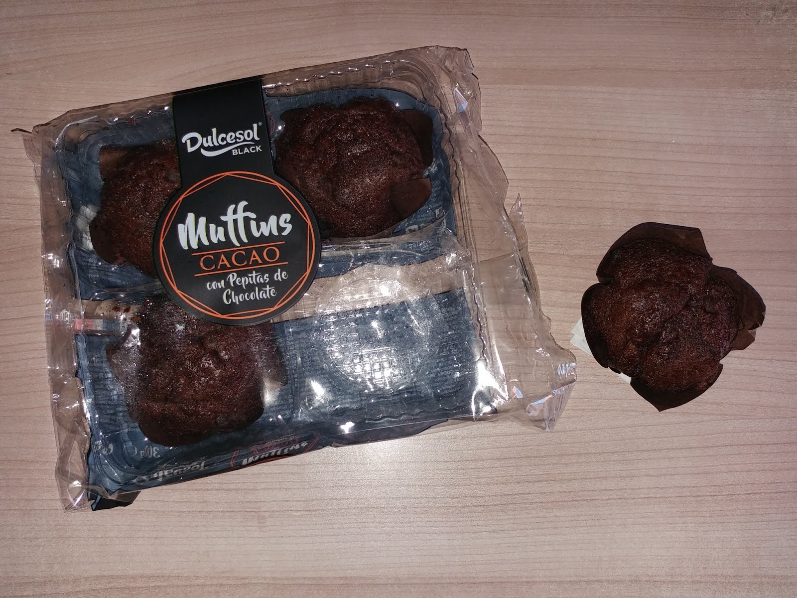 Muffins con pepitas de chocolate - Dulcesol