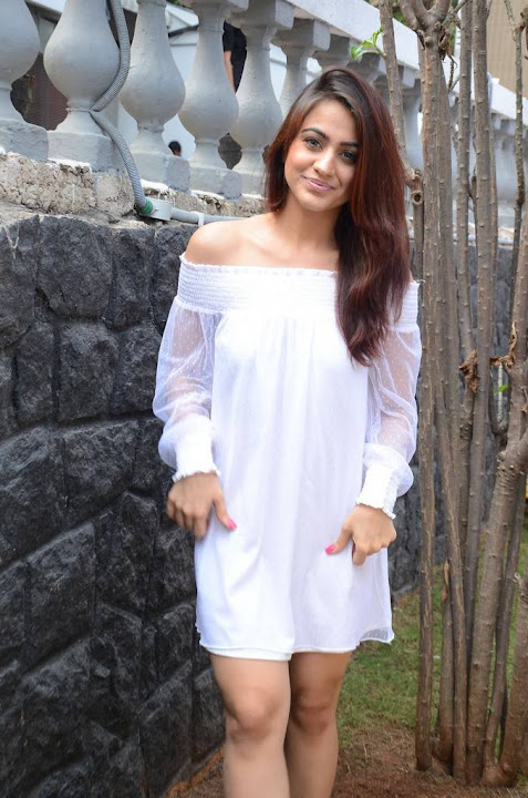 Aksha Pardasany in white dress