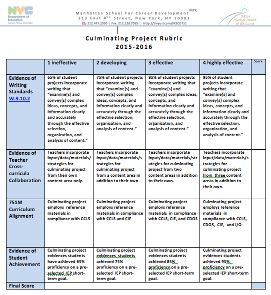 Teachers College Culminating Project Ideas for Persepolis with RUBRIC