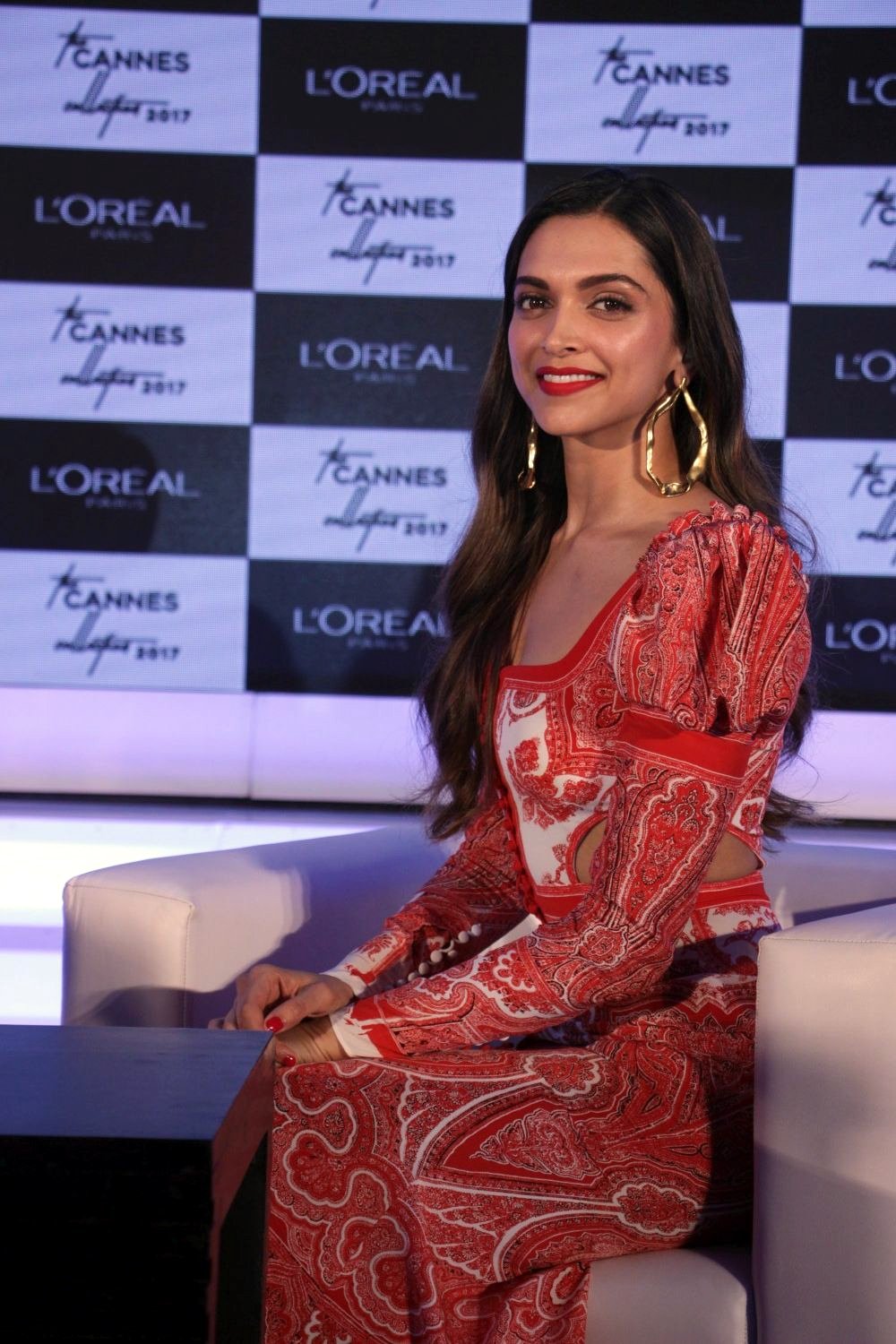 Deepika Padukone Looks as She unveils L'oreal Paris Cannes Collection 2017