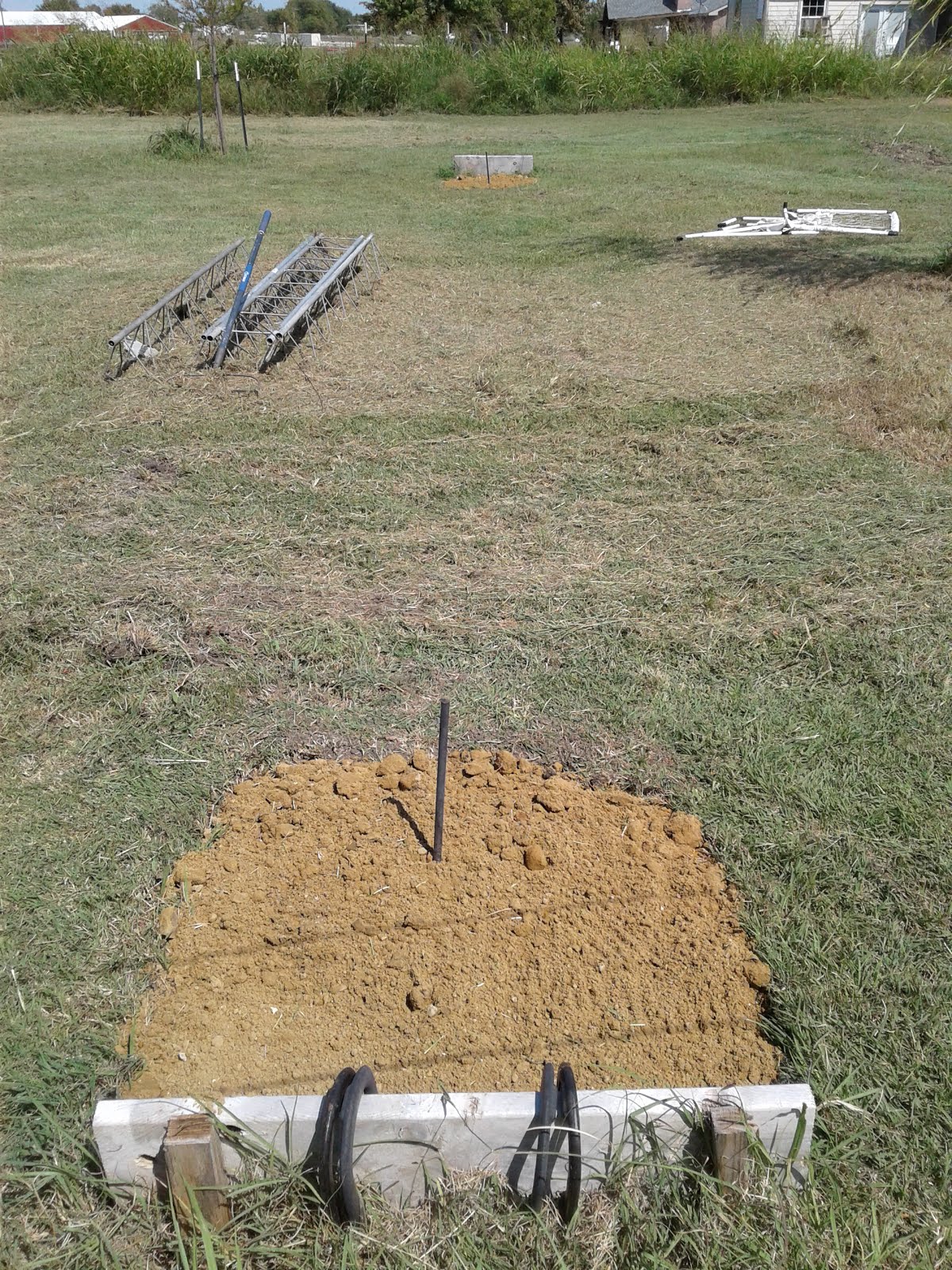 Fort Liberty Horseshoe pits get sanded.