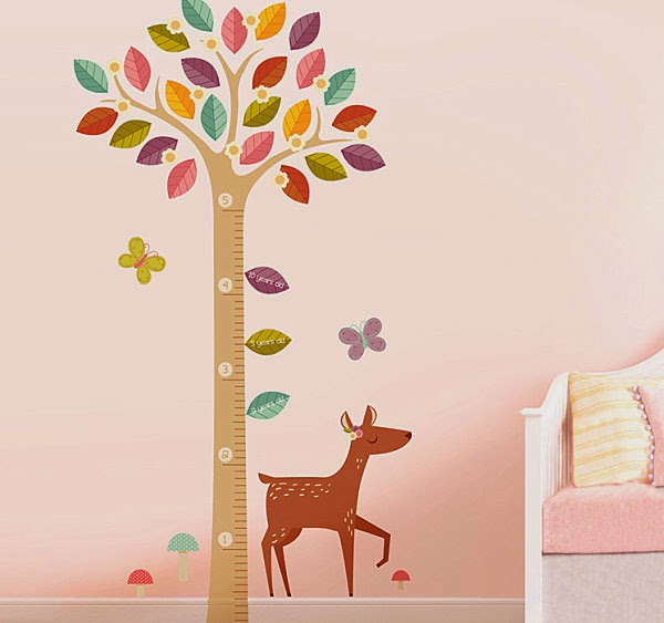 Beautiful wall stickers ideas for a cute girl nursery