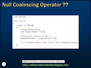 Sql server, .net and c# video tutorial: Part 6 – Nullable types in C#