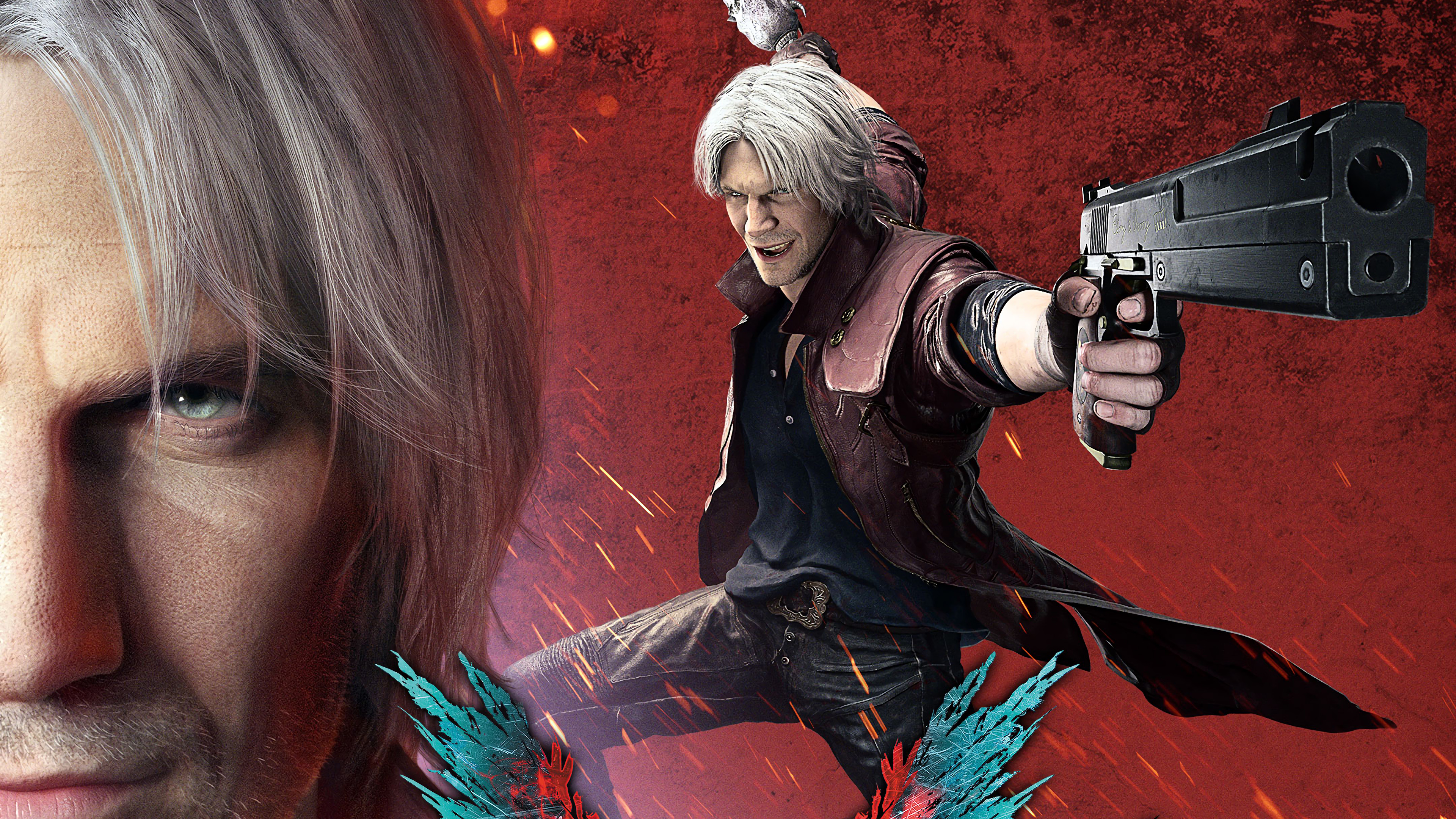 Gray Hair Dante 4K 5K HD Devil May Cry 5 Wallpapers, HD Wallpapers