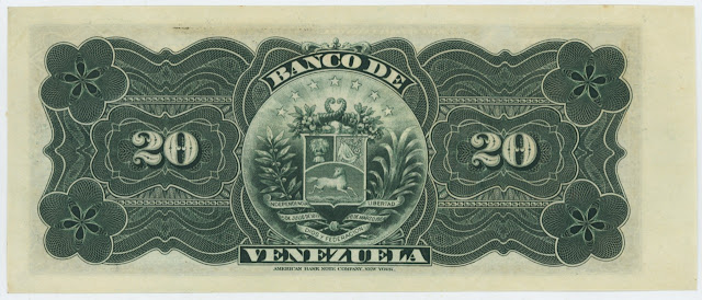 Venezuela bolivares billete de papel moneda